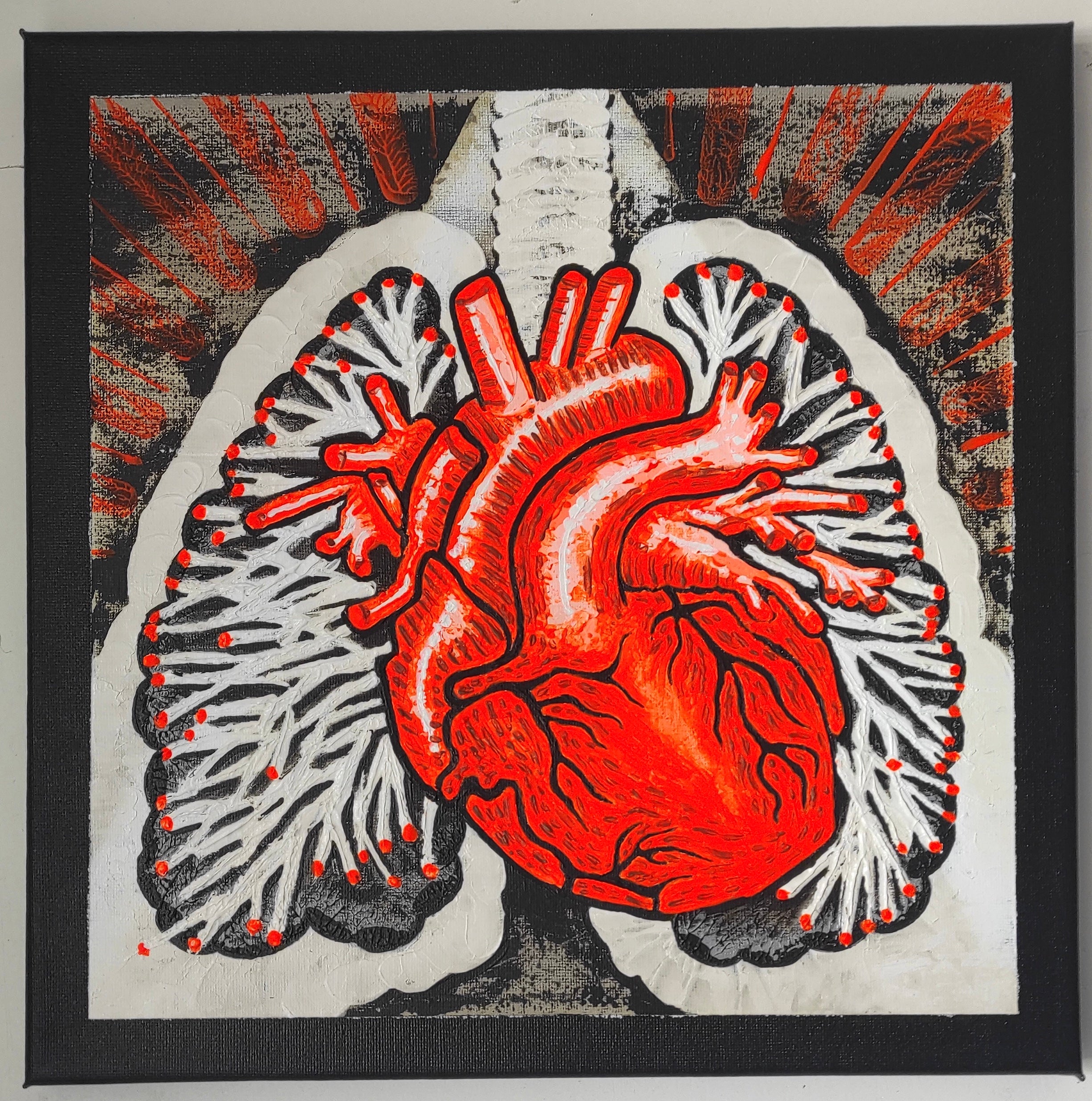 Acrílico sobre tela (Naranja Flúor)